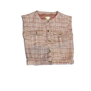 Maeve Anthropologie  Multicolor Tweed Jacket/vest size medium